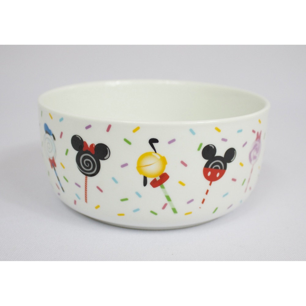 Disney Mickey Mouse & Friends Treats Character Lollipops White Ceramic Bowl 16oz